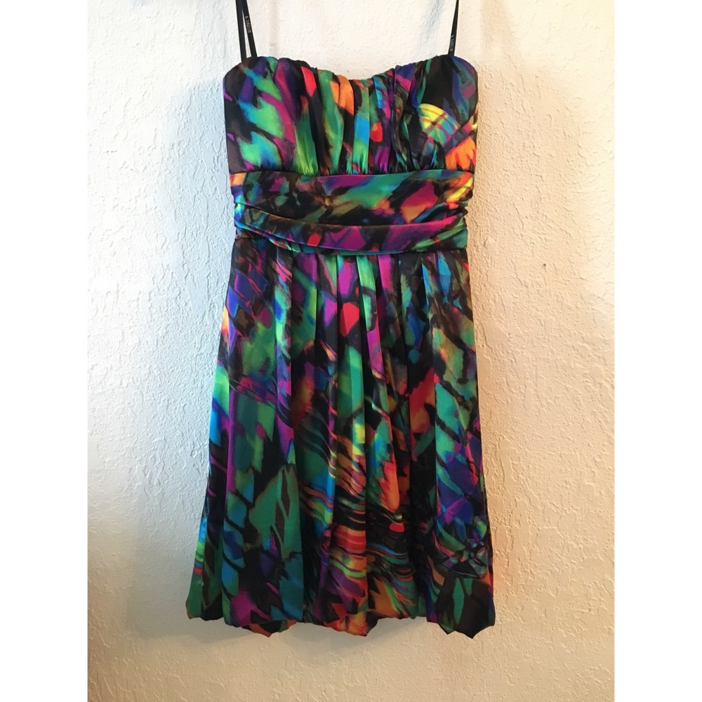Colorful Strapless Dress